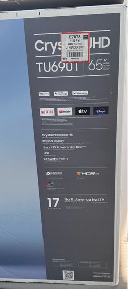 Samsung TV 65 inch Crystal UHD smart TV