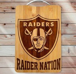Raiders Engraved cutting board