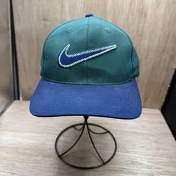 Vintage Nike Air Max Green / Black Strap Back Hat 90s Y2K