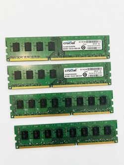 Crucial 4GB DDR3-1333 Desktop RAM – 4 Sticks