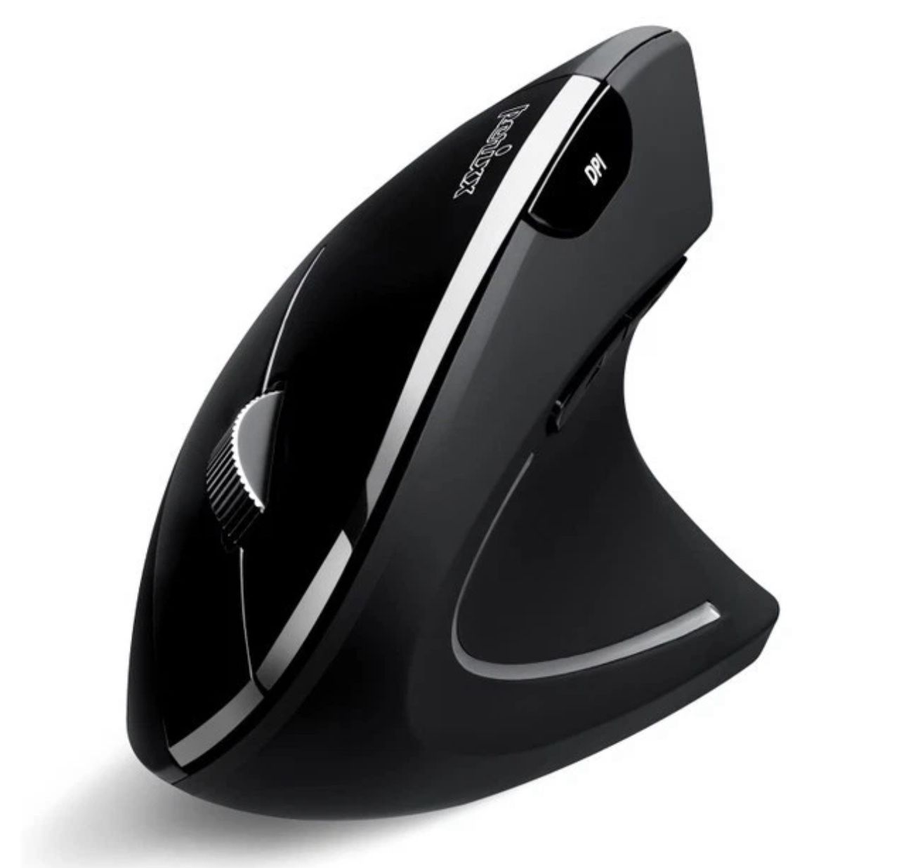 PERIMICE-813B Bluetooth Vertical Mouse - Wireless 3-in-1 Multi-Device Technol...