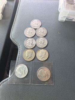 9 silver Half dollars