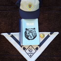 Boy Scouts Cub Scouts Bear Handbook, Hat, Neckerchief and Slide