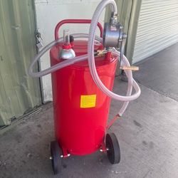 XtremepowerUS 35 Gal. Portable Gas Caddy Fuel Transfer Pump Rolling Gas Can