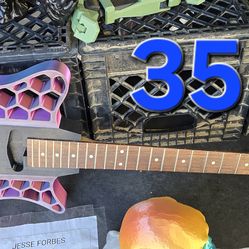 Unfinished 3d printed guitar project