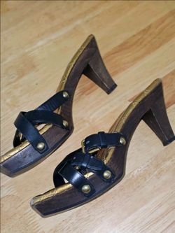 Used Yves Saint Laurent YSL Lolita Gold Sandals Size 38
