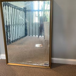 Metal Gold Frame Mirror 