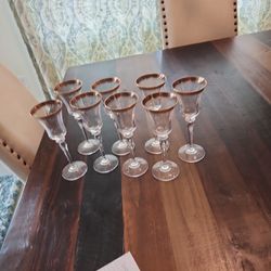 Gold Rimmed Wine Glasses