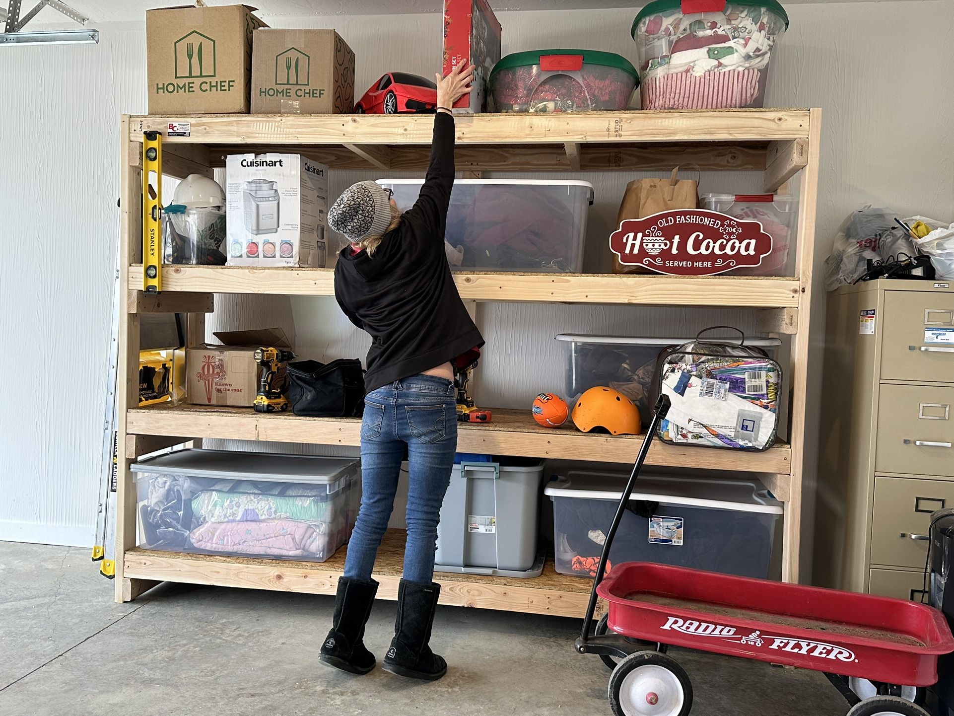 Always available! WE DELIVER and set up our hand-built SHELVING for homes, schools, churches, rental units, shipping containers, and more.