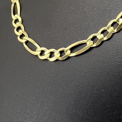 14kt Gold Solid Figaro Necklace 22” 5.7mm 22.70grams 166409 1