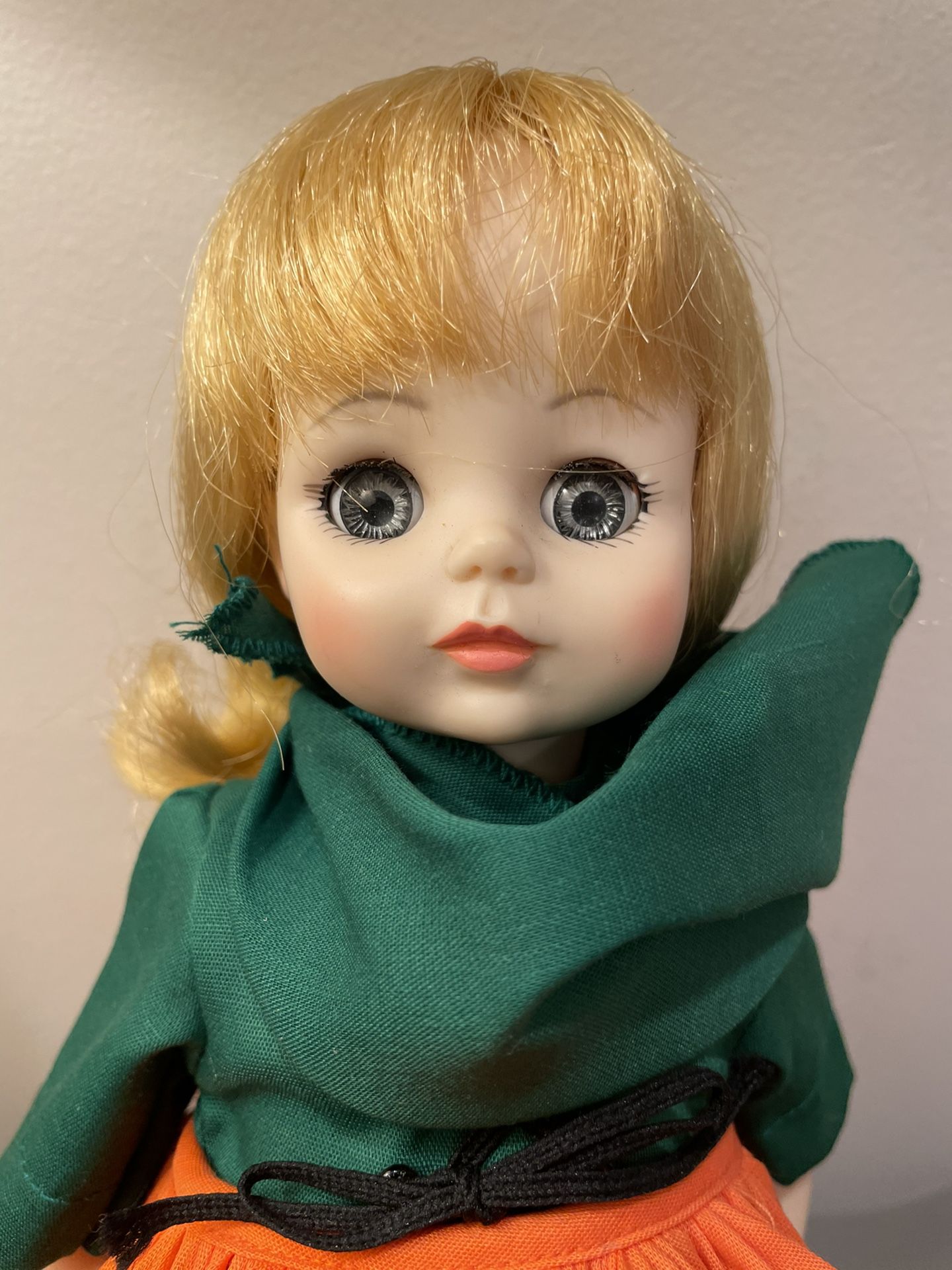 VINTAGE 13" MADAME ALEXANDER POOR CINDERELLA DOLL 1965 WITH DOLL STAND. Condition is pre owned and shows some light signs of wear from age but overall