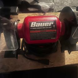 Bauer Bench Grinder With Led Lights