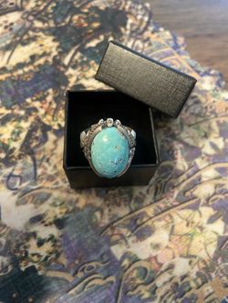 Real/natural stone-sterling silver 925! turquoise stone from Neyshabur, Iran 