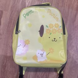 Sanrio Pompompurin Scone Powder Muffin character print backpack faux leather mat