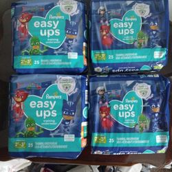 Pamper  #25  O Sea 2T - 3T.   Por Solo $24 Dólares La s Cuatro Bolsas.     