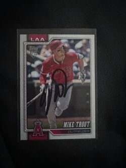 Mike Trout Signed Baseball Card
