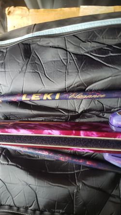 Salomon Skis with Bindings + Leki Poles + Ski Bag - Good Condit