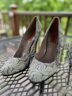 MISSONI Chevron Knit High-Heel Shoes