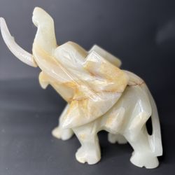 Large solid vintage Hand carved Elephant
