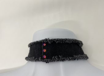 Black Jean Choker with Swarovski Crystals!