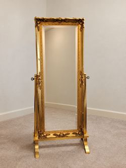 Grandmas Vintage Ornate Gold Cheval Floor Mirror – $225 OBO