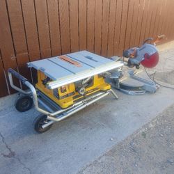 RIDGID TABLE SAW WITH MITER SAW $300