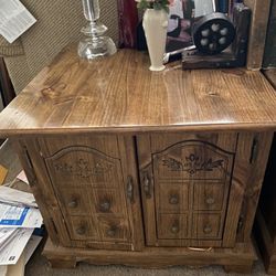 2 Vintage Solid Wood End Tables