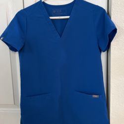 Women’s Figs Scrubs  Royal Blue Top 