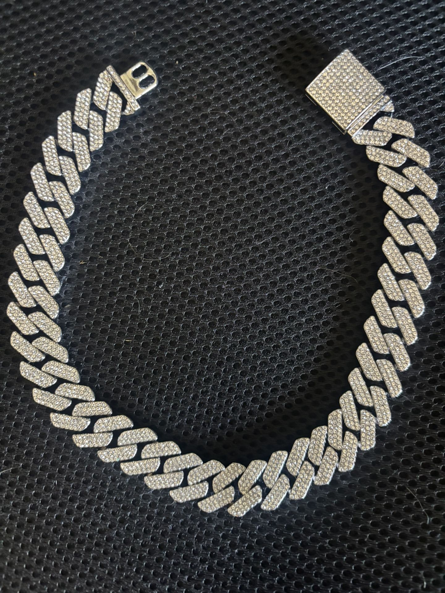 20MM Iced out Diamond Necklace Chain/Bracelet (Diamond tester approved)