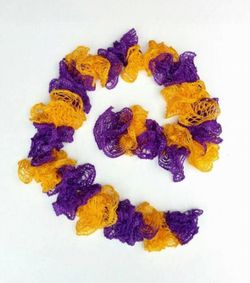 Purple & Yellow Ruffle Scarf, Scarf in Husky UW Colors