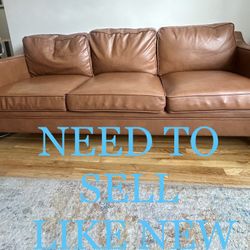 80” Vegan Leather Sofa