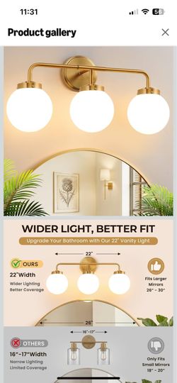 Daylight Bathroom Light Fixture / Farmhouse Wall Sconce (new model)