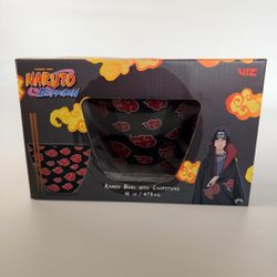 Just Funky Naruto Shippuden Akatsuki Itachi 16 oz Ceramic Ramen Bowl+Chops