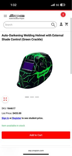Snap on welding helmet