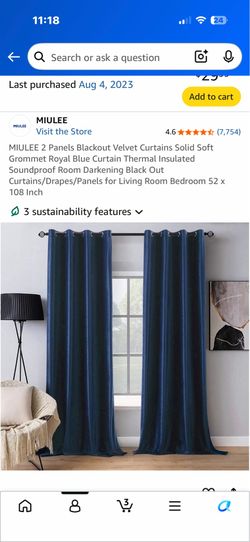 Navy Velvet Grommet Curtains