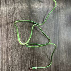 Vibrant Green Braided charger or  USB-C Connector