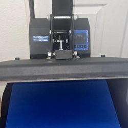 T shirt press set-up