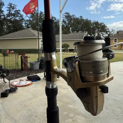 Shimano Syncopate 4000 spinner on 6’ Okuma Steeler #21