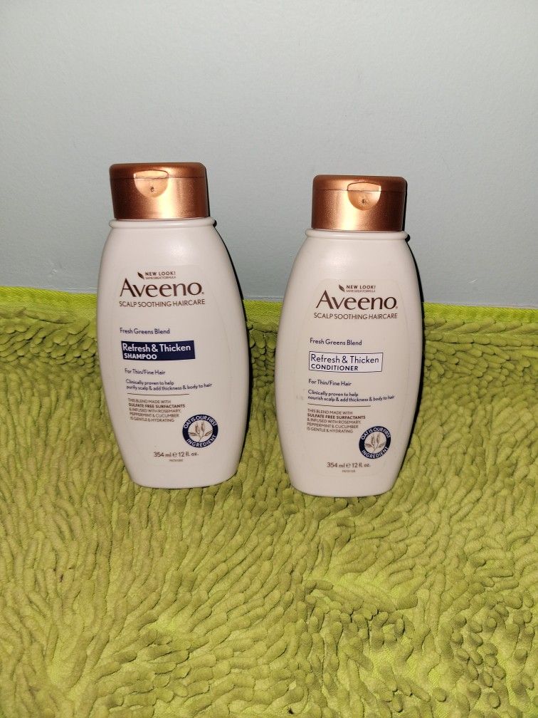 Shampoo And Conditioner 12oz Aveeno Refresh & Thicken