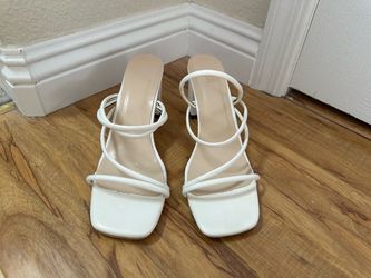 FINAL WEEK SALE—MUST GO! OBO | White Open-Toe Heels – EU 40 : $10 OBO