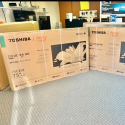 75 Tv Toshiba Smart 4k HDTV In Box 6 Month Warranty.  Free Delivery 