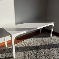 White Dining Table – Modern Minimal – Great Condition