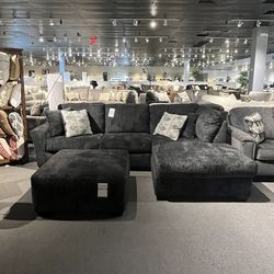 Charcoal 2PC Chaise Sectional Couch