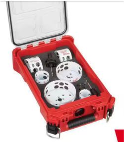 BRAND NEW AND PERFECT Shop Milwaukee Hole Dozer Bi-Metal General Purpose Hole Saw Set with PACKOUT Compact Organizer (10-Piece