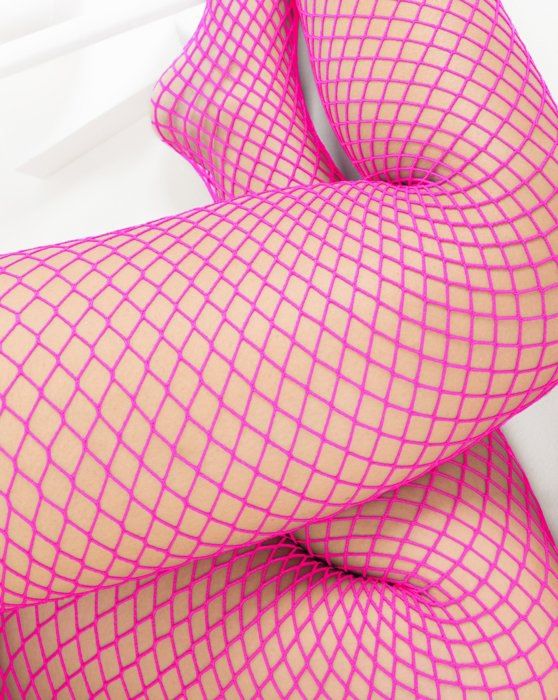 Pink Fishnet Leggings