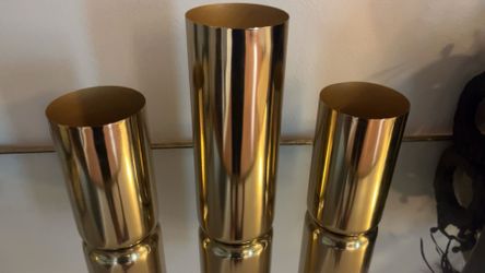 Gold candle holders