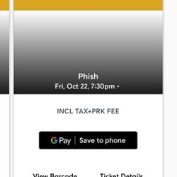 3RD ROW SEATS VIP PHISH SEATS 8 AND 9 AUKCHIN