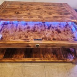 Handmade All-Wood Hidden Compartment Smart Lock Coffee Table 