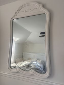 Vintage White Mirror