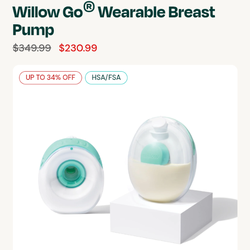 Willow Go Wearable Breast Pump